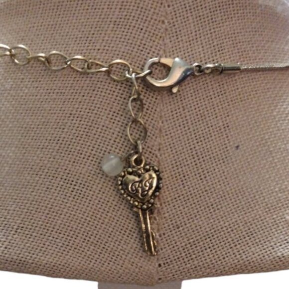 Betsey Johnson Necklace with Rhinestone Bow Charm Pendant - Picture 4 of 4